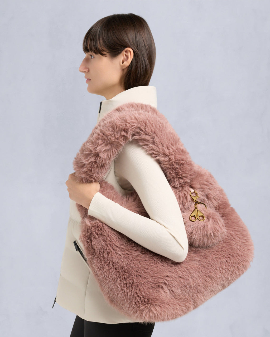 BUNNY TOTE BAG-MAUVE