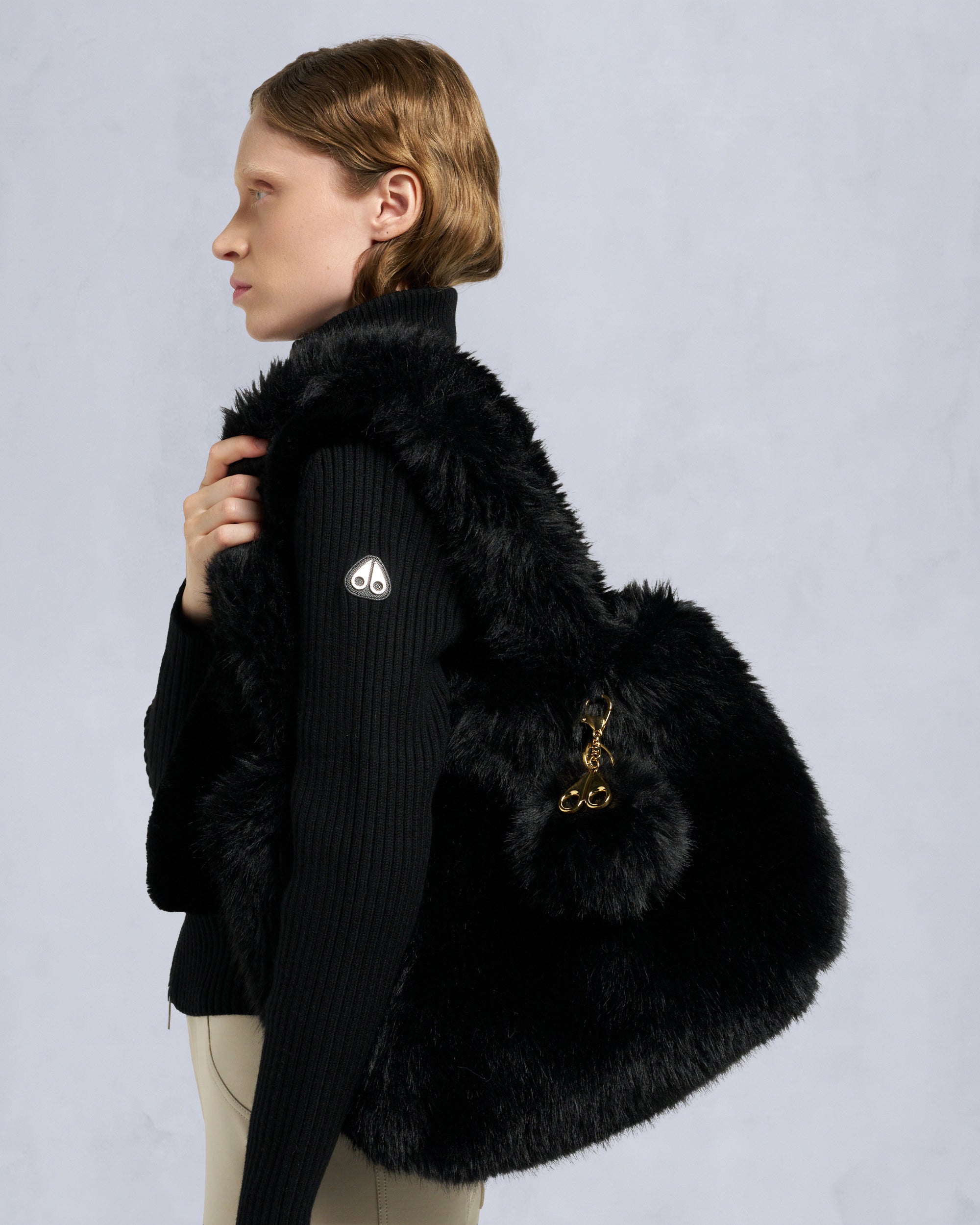 BUNNY TOTE BAG-BLACK