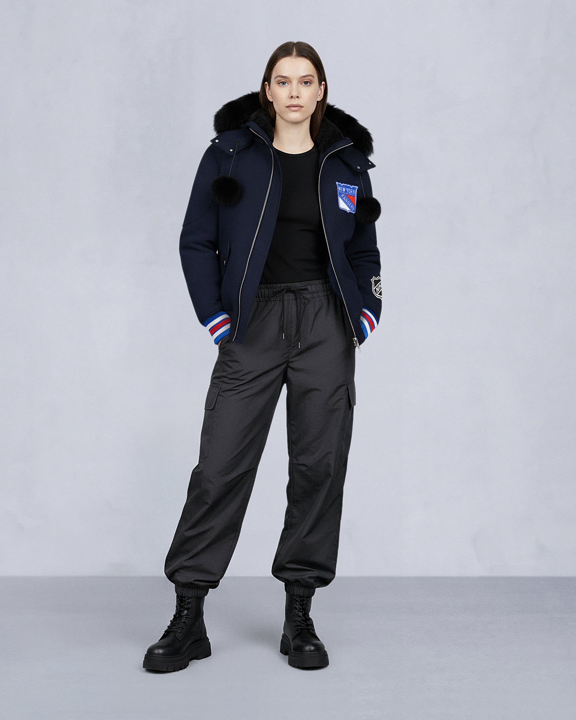 NHL X MOOSE KNUCKLES RANGERS BOMBER JACKET