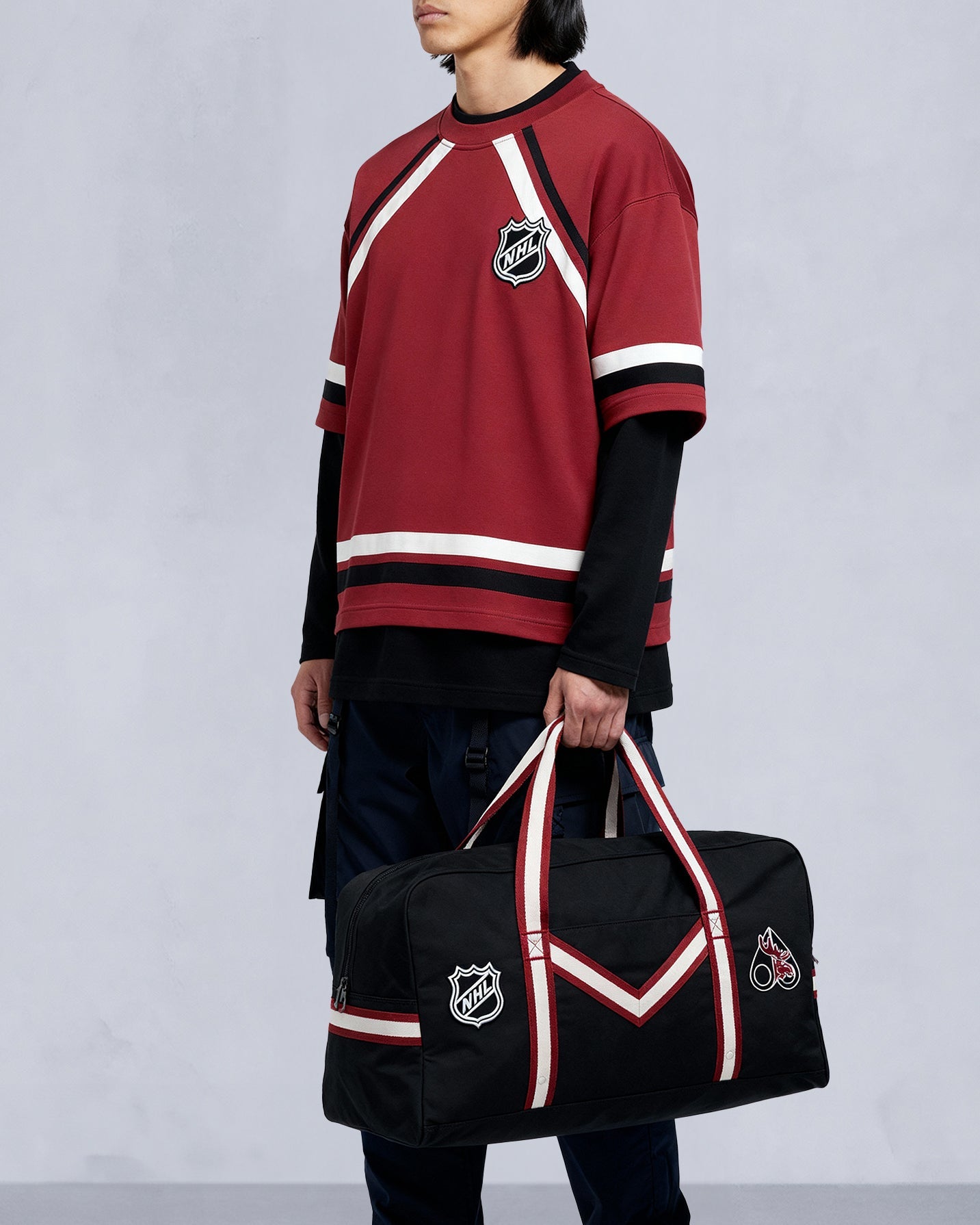 NHL X MOOSE KNUCKLES TEAM BAG-BLACK/SUMAC/BONE