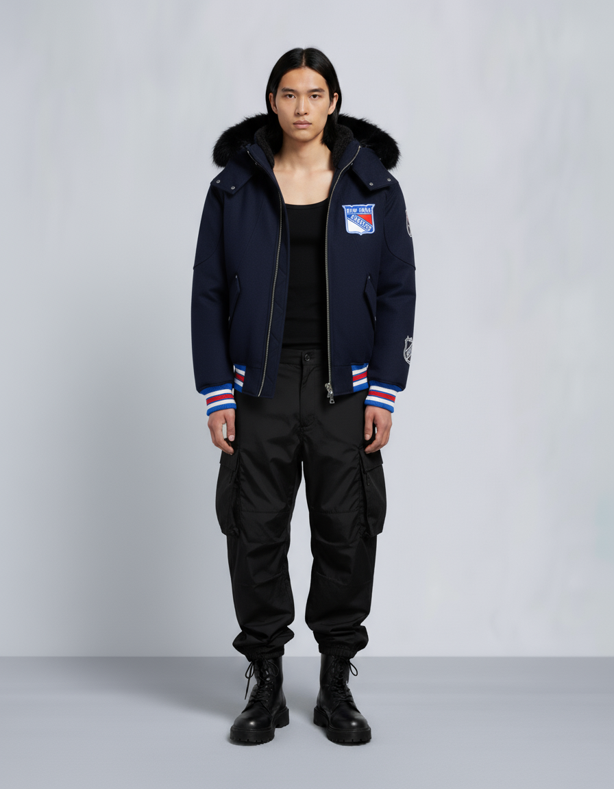 NHL X MOOSE KNUCKLES RANGERS BOMBER JACKET