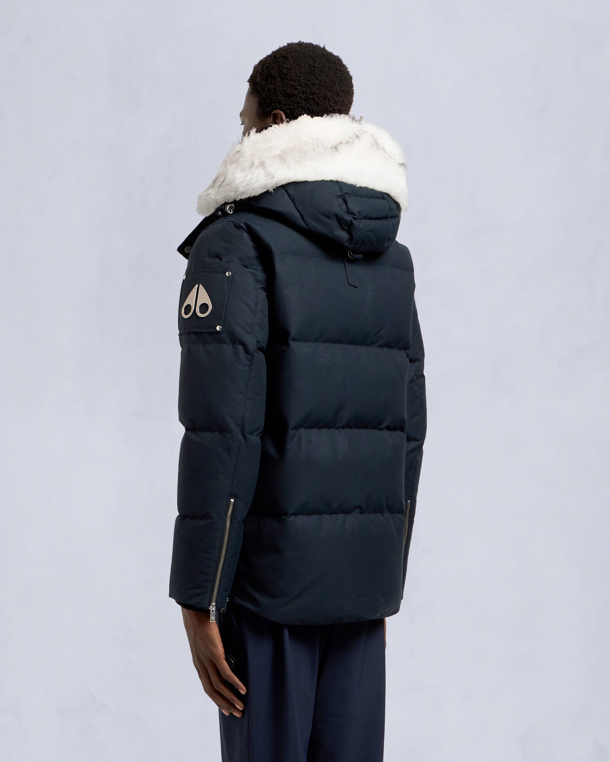 ORIGINAL SHEARLING TRIM 3Q JACKET-NAVY/NATURAL