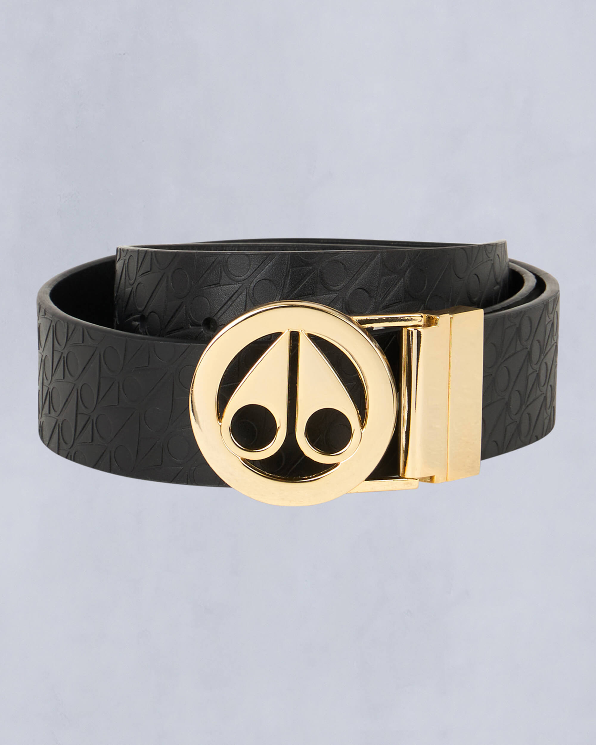 Moose Knuckles - M14MA529G - Gold Series Circular Logo Icon Belt - ACCESSORIES - Gold - Front Category