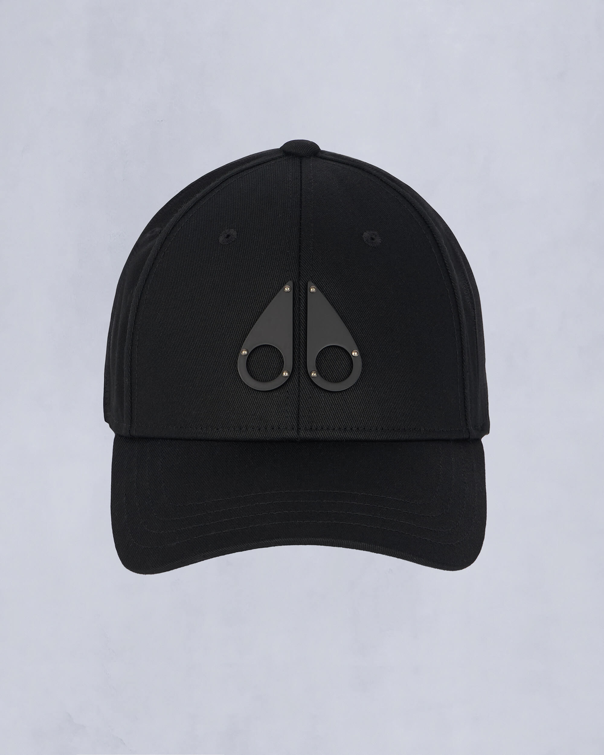 Moose Knuckles - M31MA534 - LOGO ICON CAP - ACCESSORIES - Black / Black Logo - Front Category