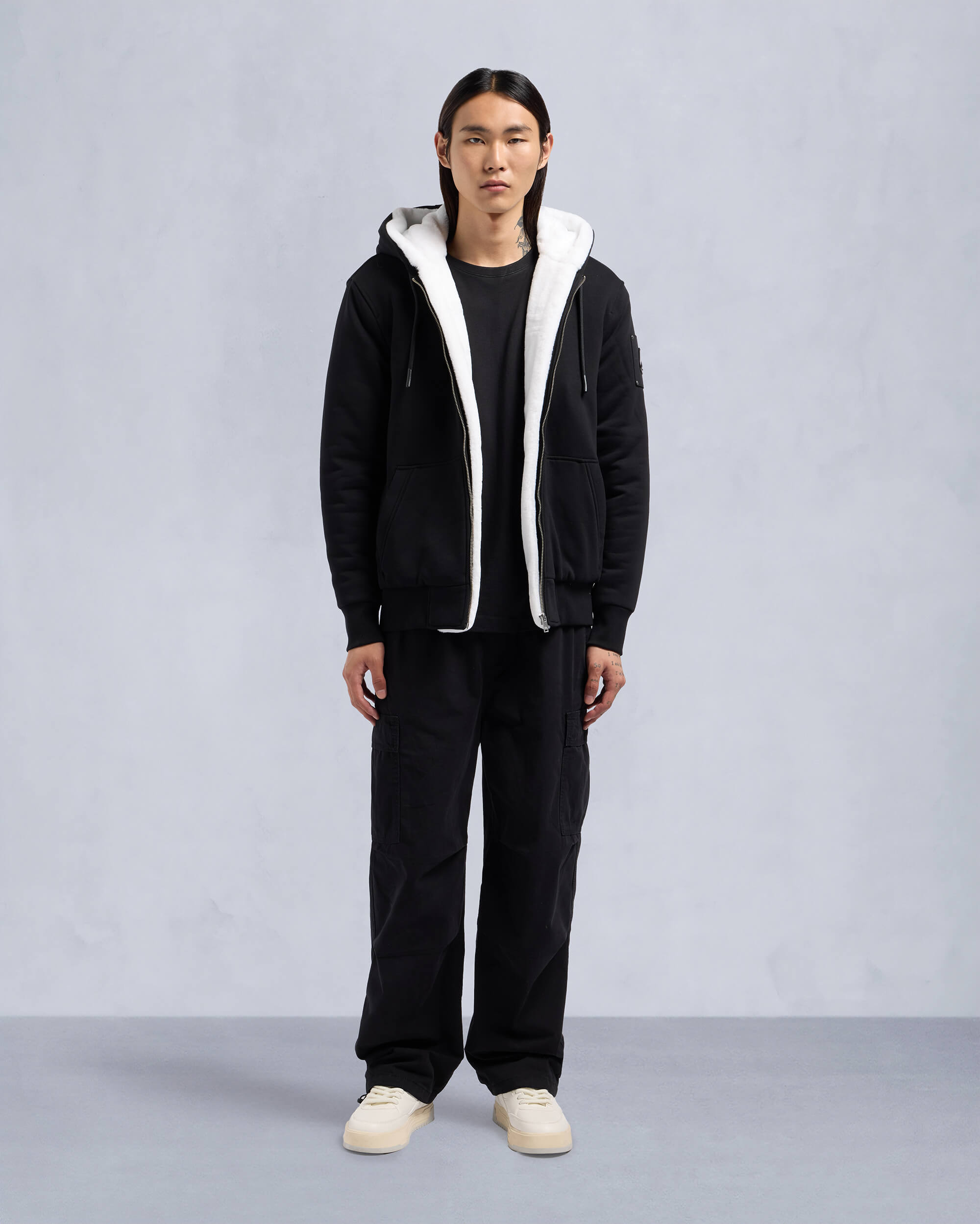 Moose Knuckles - M32MS600 - UNISEX CLASSIC BUNNY - MENS - Black / White Faux Fur - Front Category