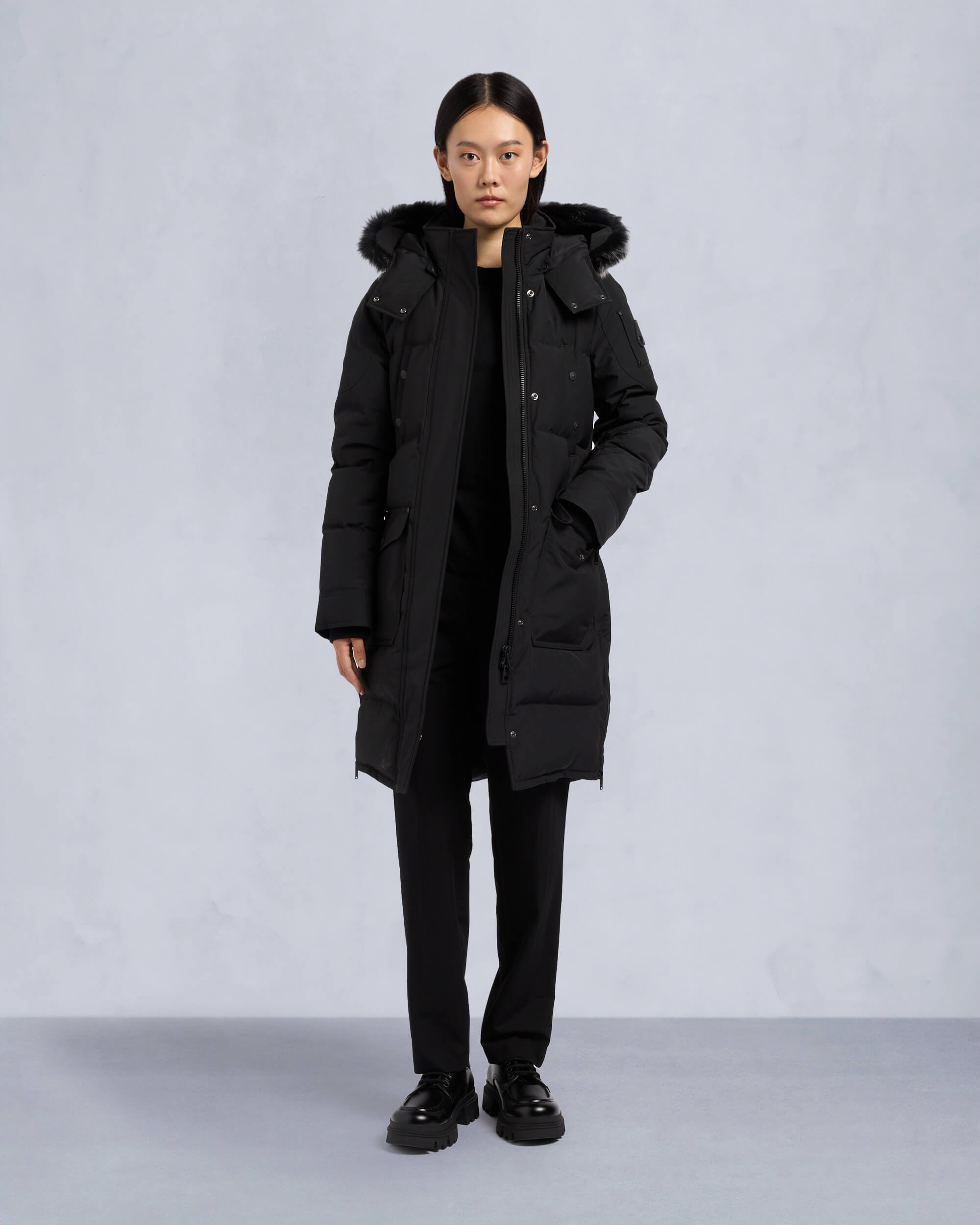 Moose Knuckles - M33LP211S - Onyx Shearling Causapscal Parka - WOMENS -  - Front Category