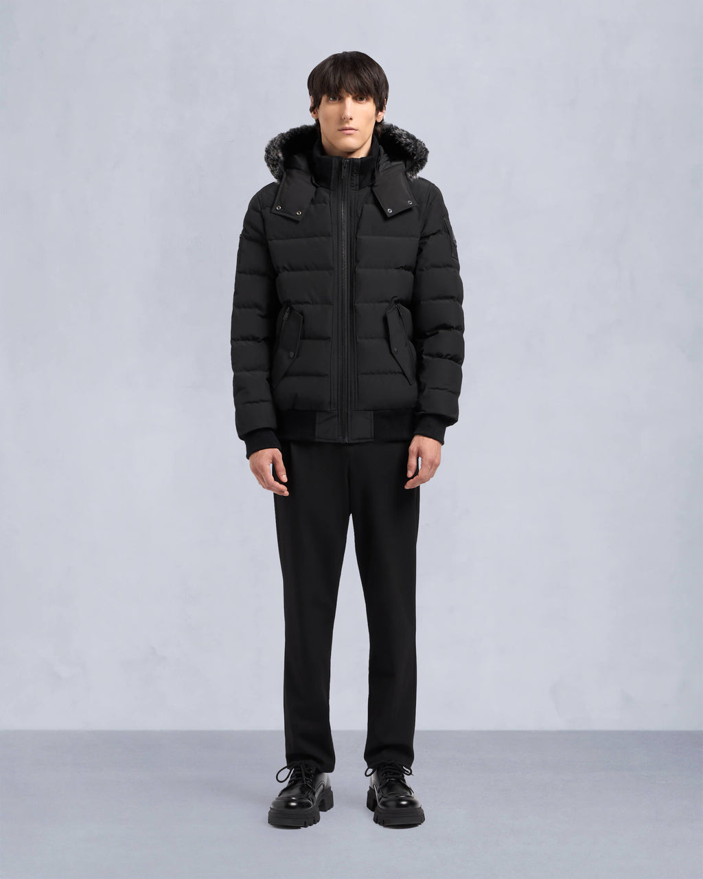 Moose Knuckles - M33MB014S - Onyx Scotchtown Shearling Bomber Jacket - MENS -  - Front Category