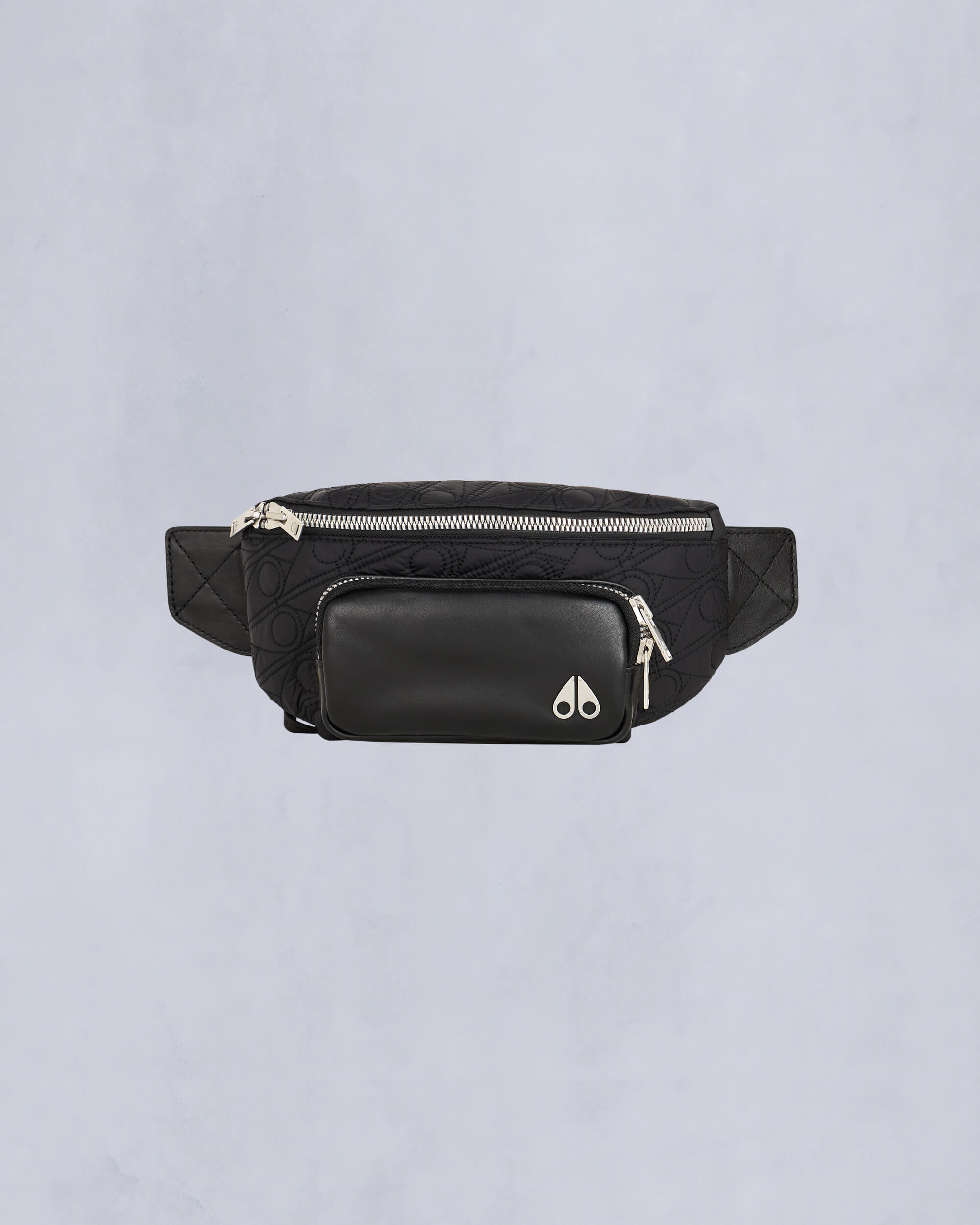 Moose Knuckles - M34MA522H - Logo Monogram Waist Bag - ACCESSORIES - Black Monogram  - Front Category