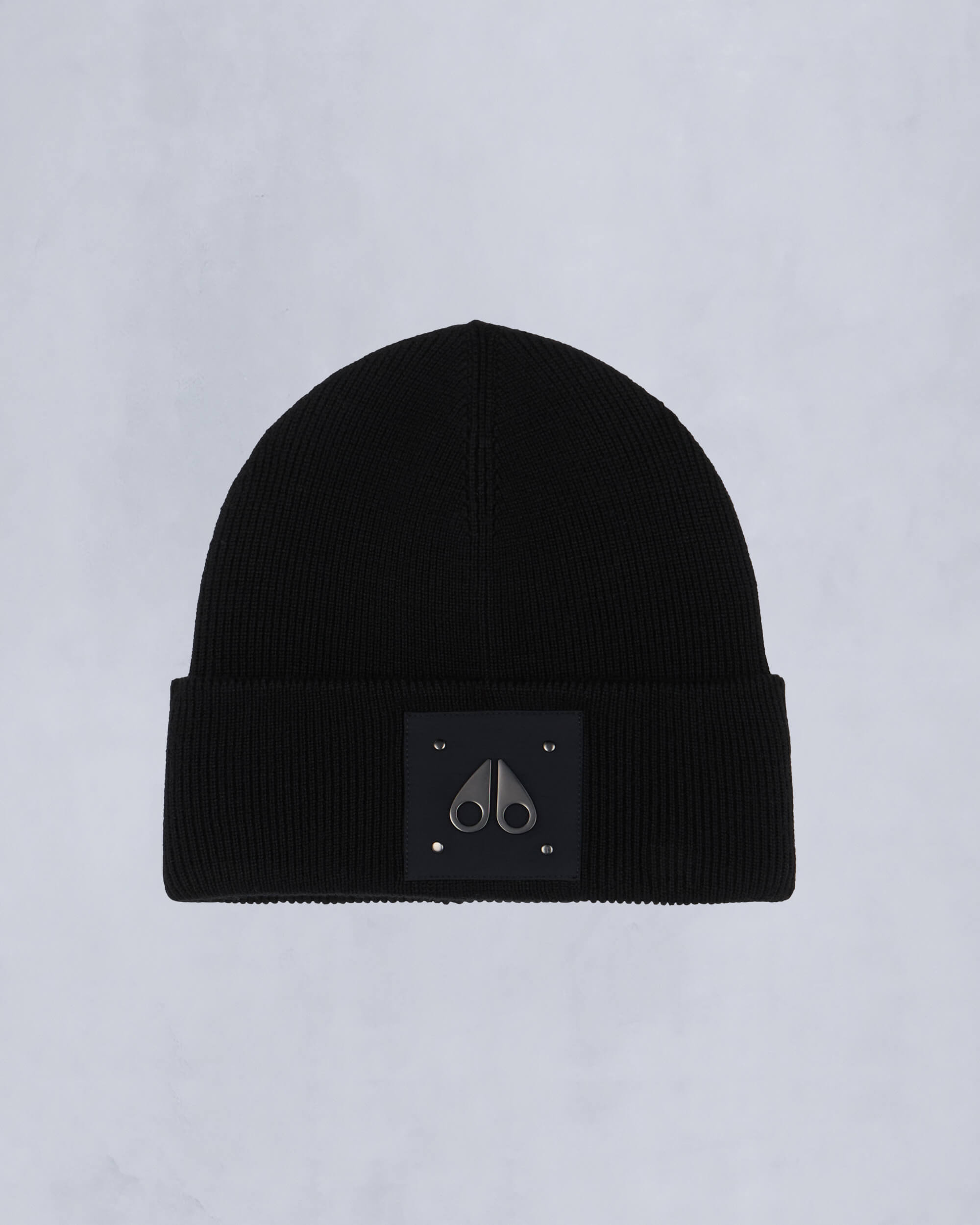 Moose Knuckles - M34MA574 - Logo Beanie Unisex - ACCESSORIES - Black - Front Category