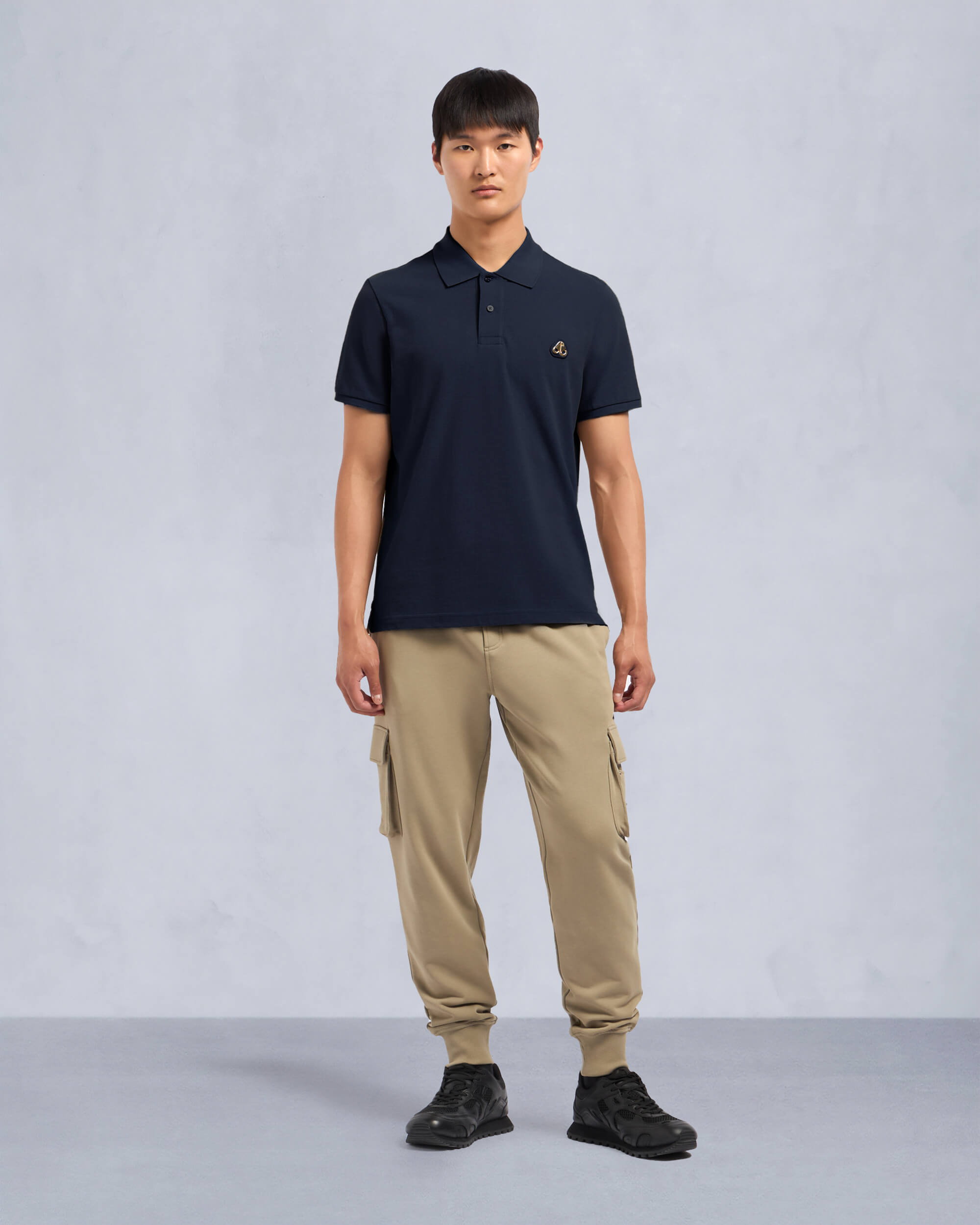 Moose Knuckles - M34MT712G - Gold Series Everett Polo - MENS - Navy - Front Category