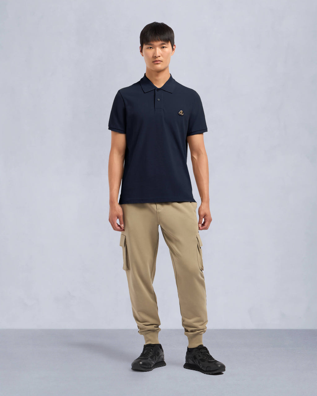 Moose Knuckles - M34MT712G - Gold Series Everett Polo - MENS - Navy - Front Category