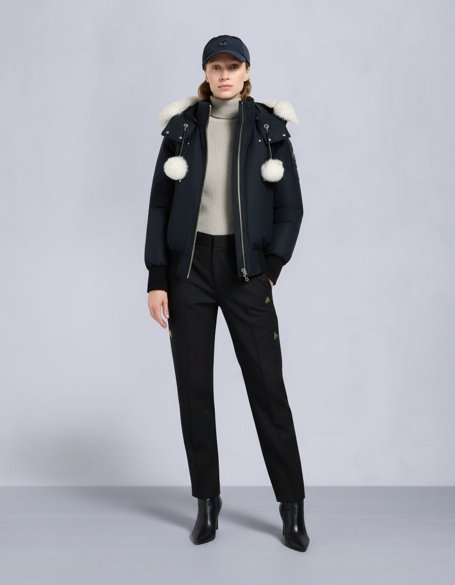 Moose Knuckles - M35LB002S - ORIGINAL DEBBIE SHEARLING TRIM BOMBER JACKET - WOMENS -  - Front Category