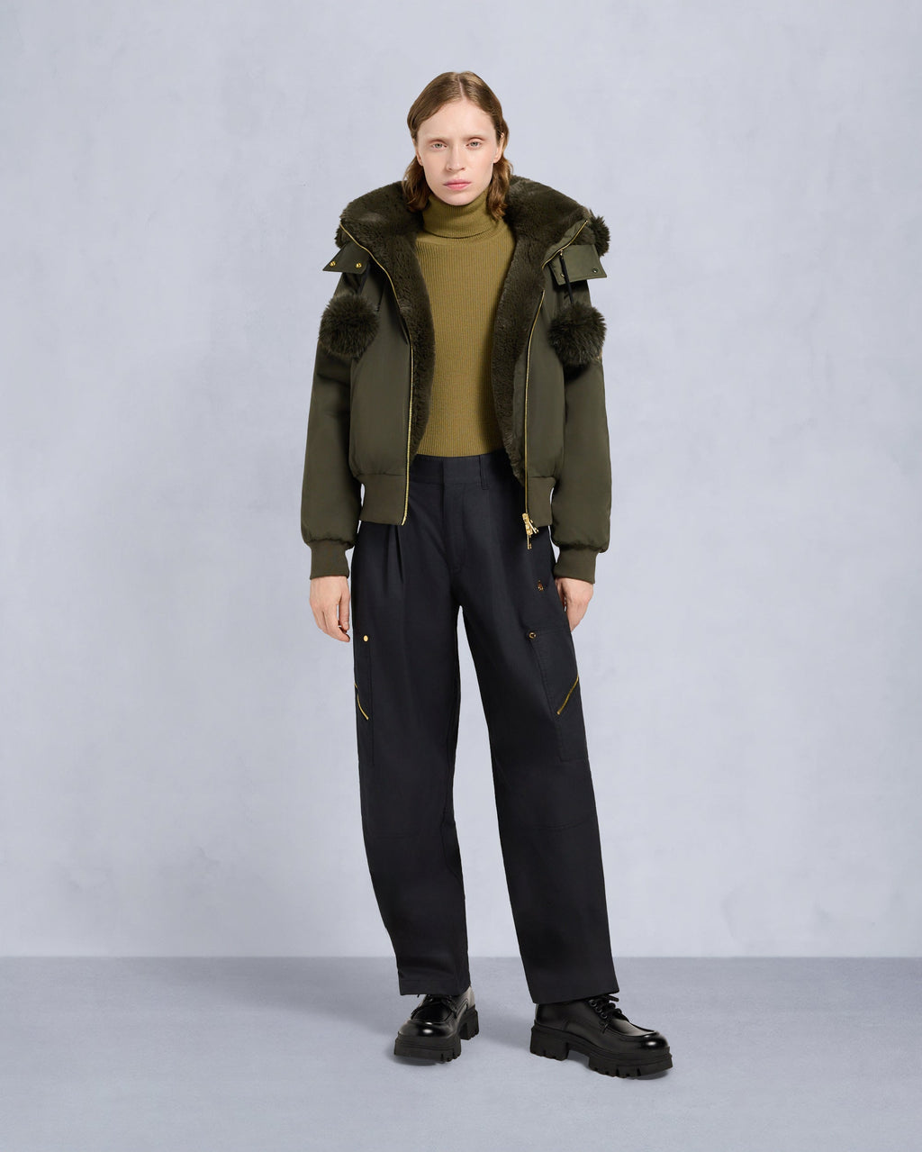 Moose Knuckles - M35LB025G - Gold Series Original Satin Debbie Bomber Jacket - WOMENS -  - Front Category