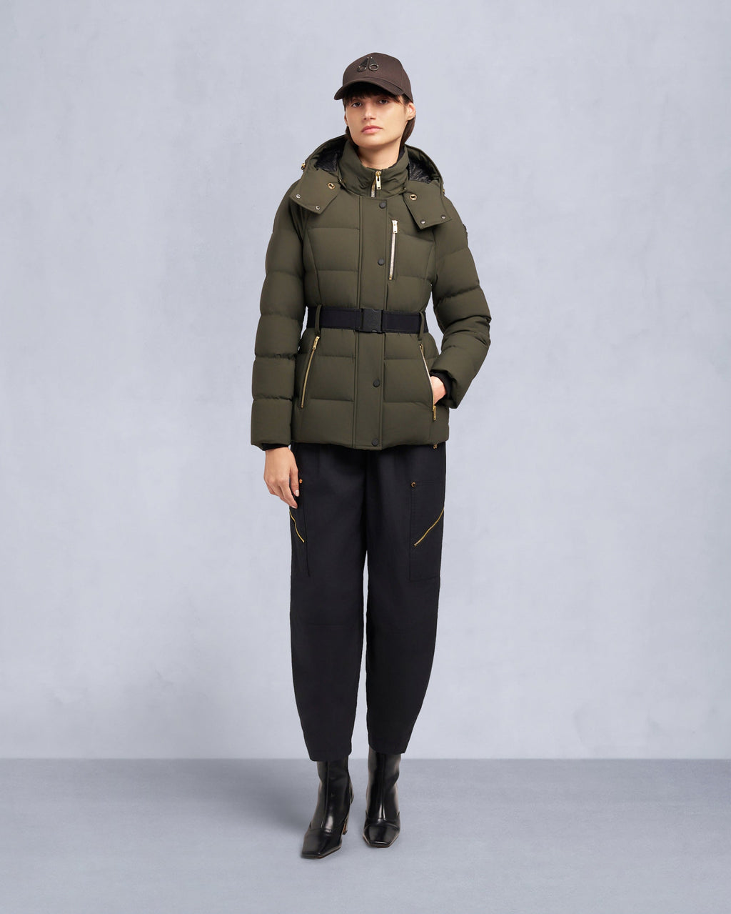 Moose Knuckles - M35LJ132GS - Gold Series Nyluxe Cambria Shearling Trim Jacket - WOMENS -  - Front Category