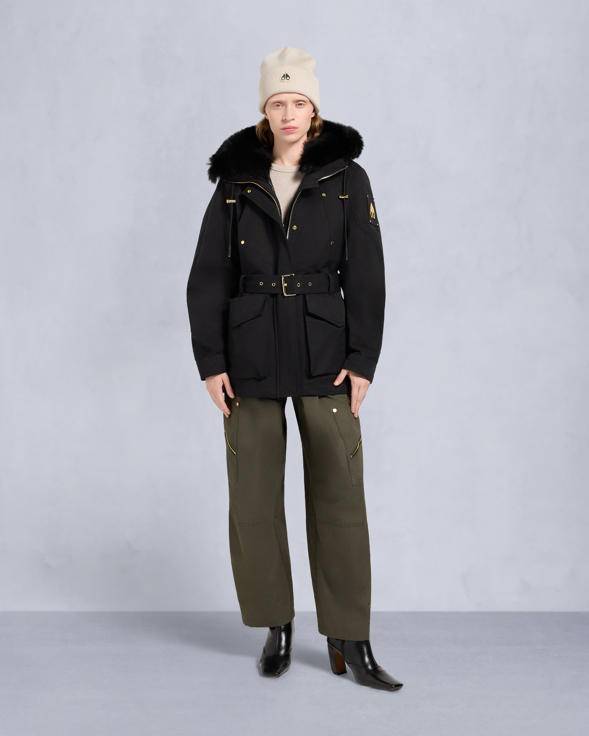 Moose Knuckles - M35LJ152GS - Gold Series Nova Shearling Trim  3Q Jacket  - WOMENS -  - Front Category