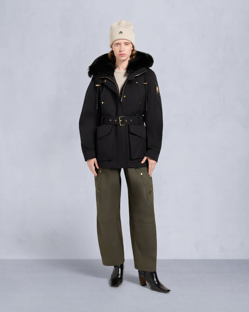 Moose Knuckles - M35LJ152GS - Gold Series Nova Shearling Trim  3Q Jacket  - WOMENS -  - Front Category