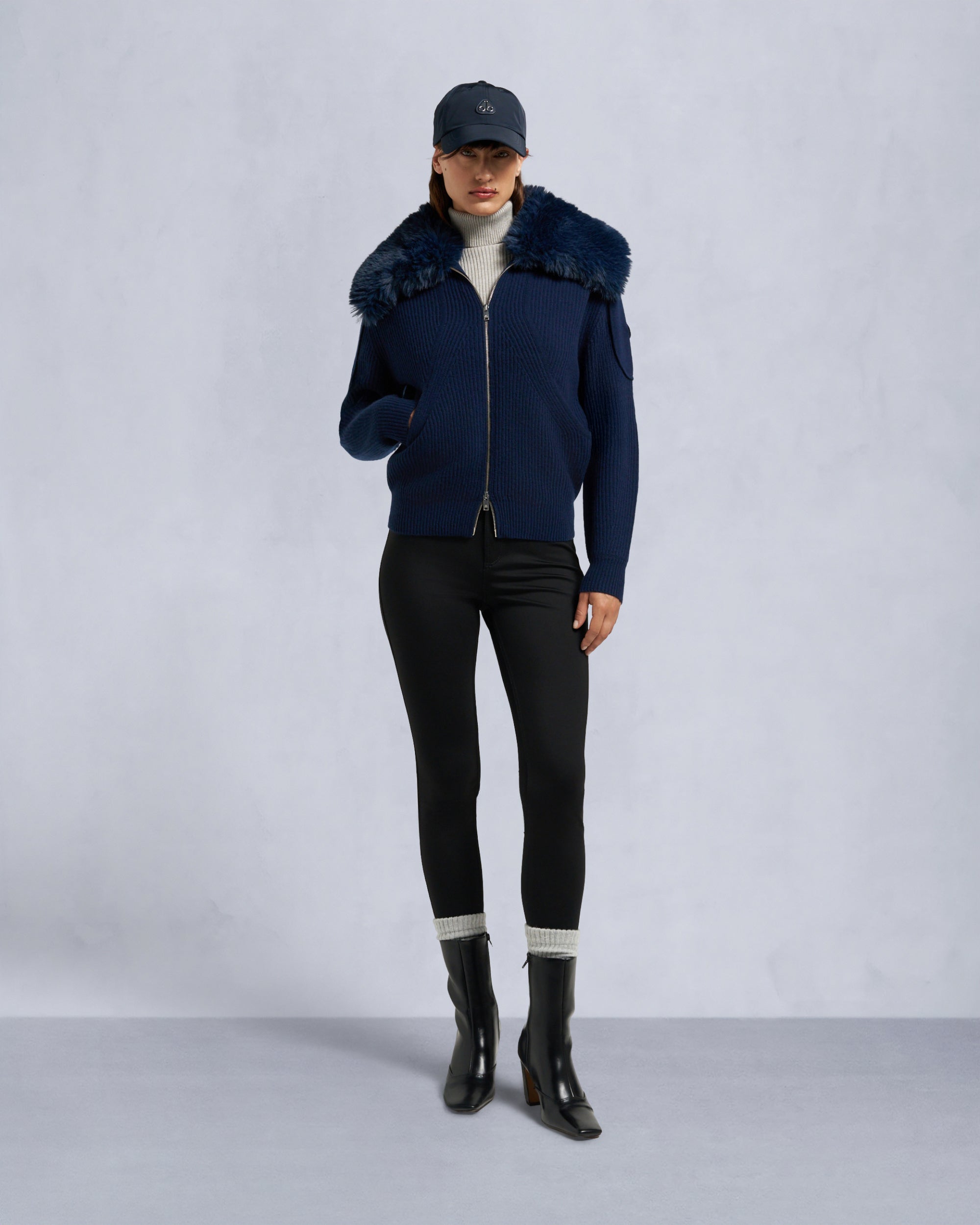 Moose Knuckles - M35LK650 - Corina Full-Zip Sweater - WOMENS -  - Front Category