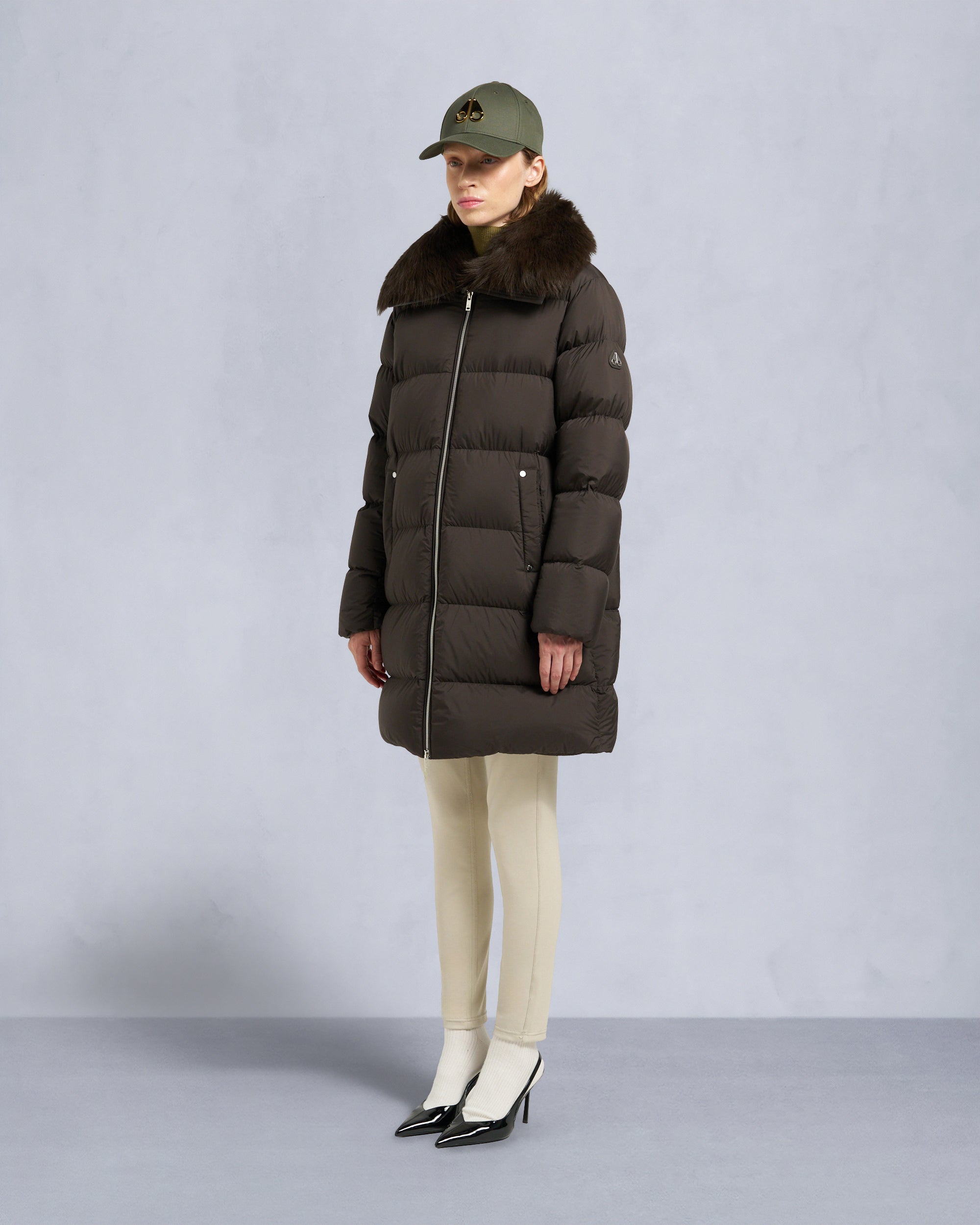 Moose Knuckles - M35LP209S - Belle Dune Long Shearling Trim Puffer - WOMENS -  - Front