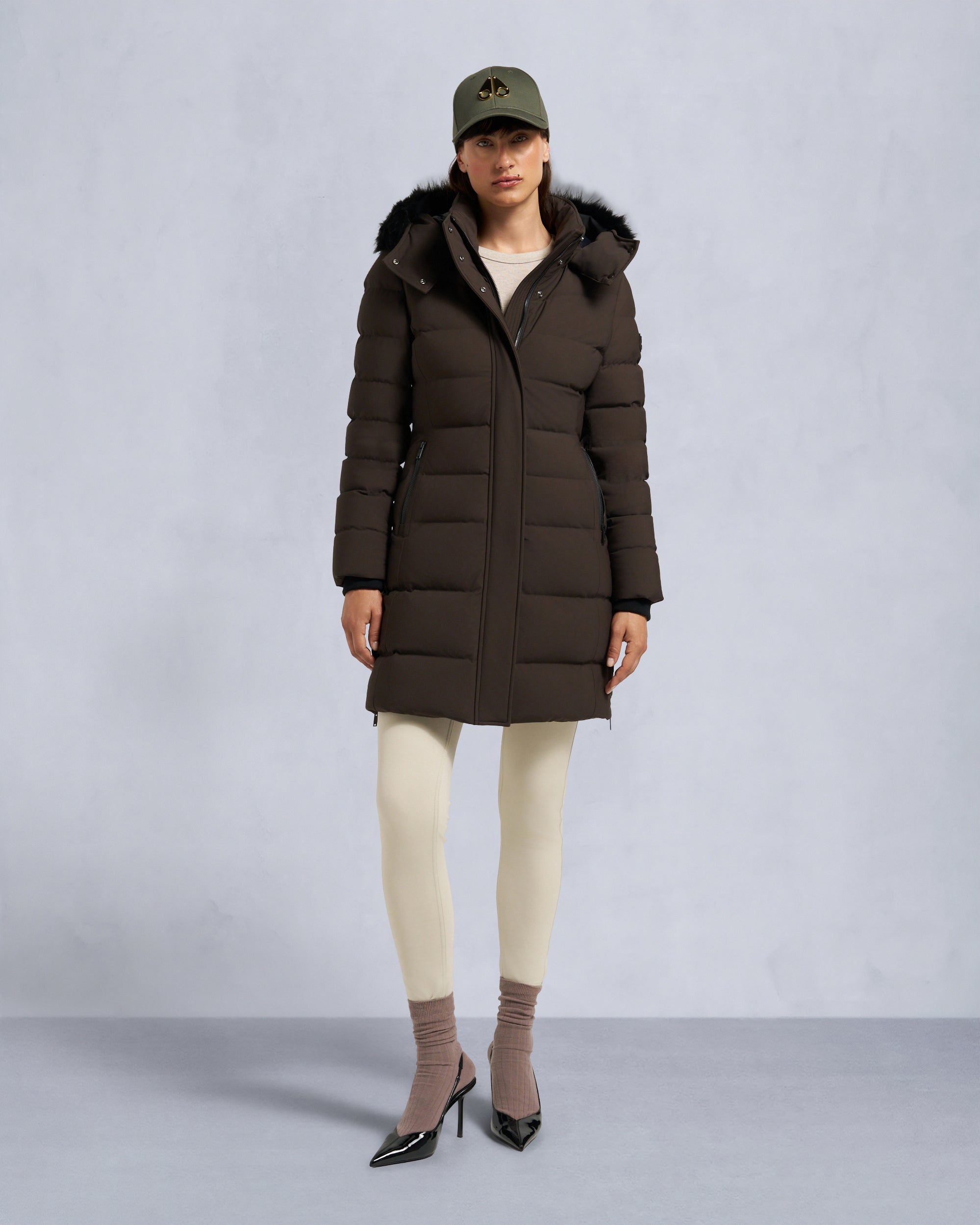 Moose Knuckles - M35LP228S - NYLUXE WATERSHED SHEARLING TRIM PARKA - WOMENS -  - Front Category