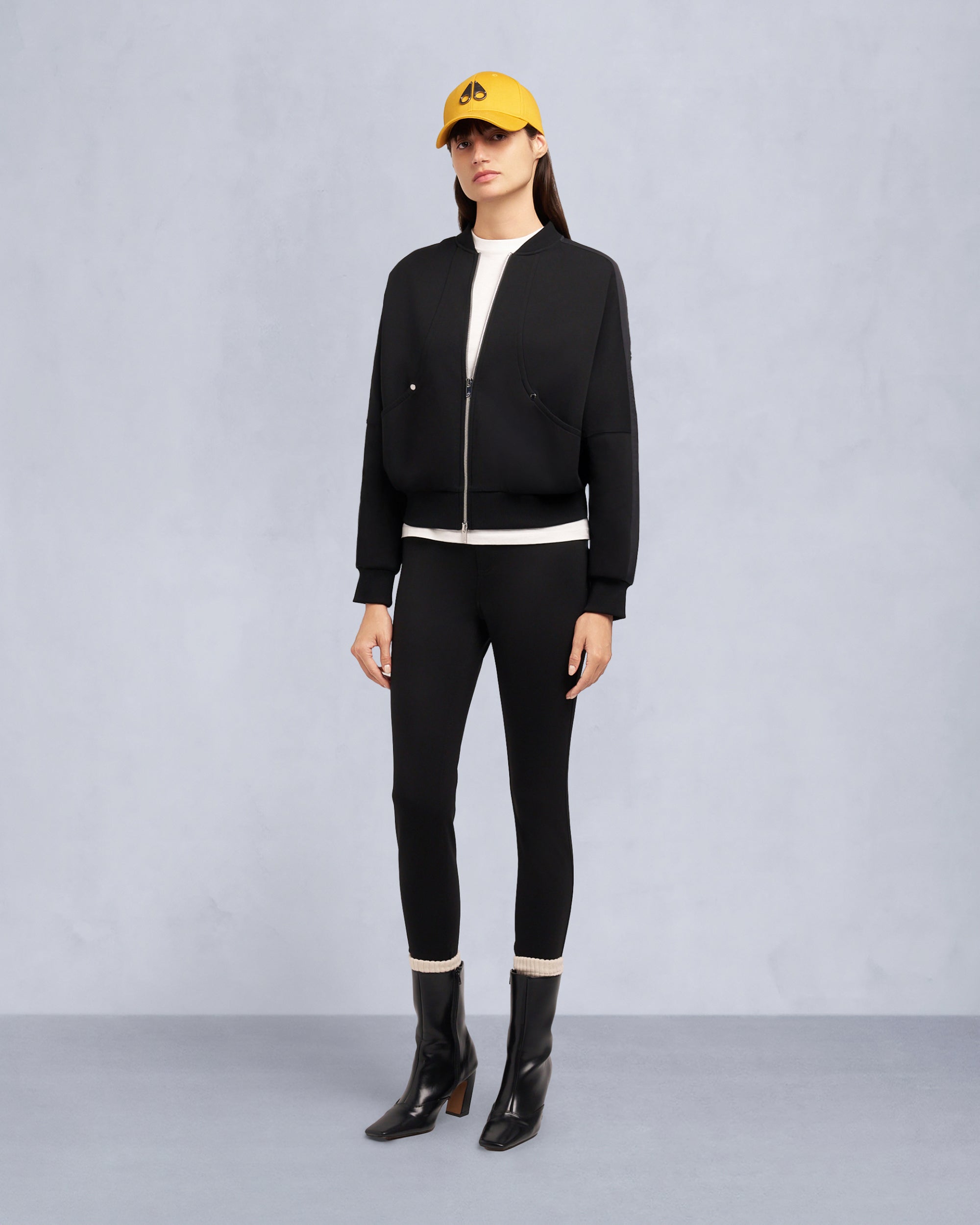 Moose Knuckles - M35LS646 - Mix Media Bomber Jacket - WOMENS -  - Front Category