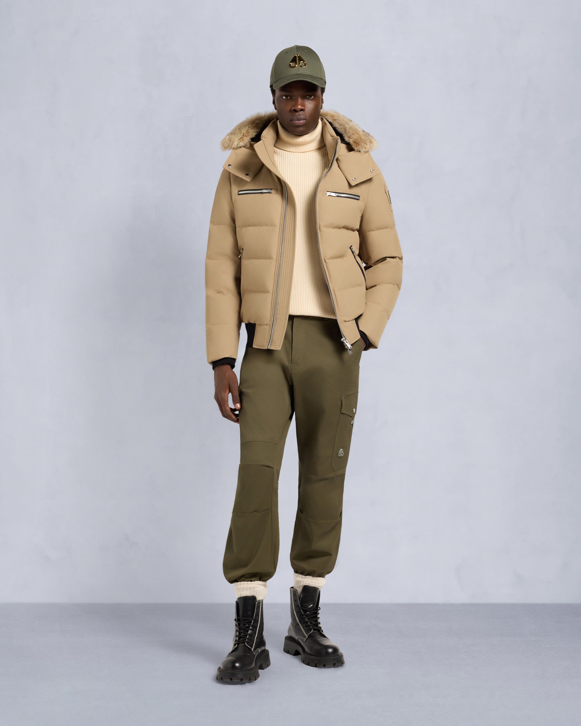 Moose Knuckles - M35MB005S - CLOUD SHEARLING TRIM BOMBER JACKET - MENS -  - Front Category